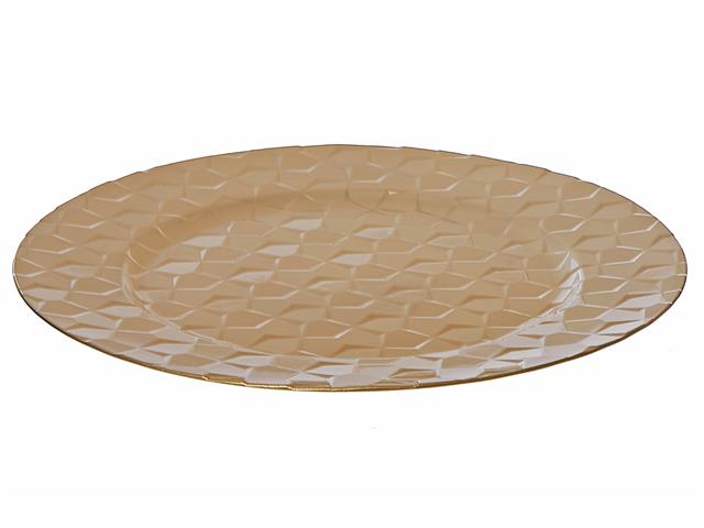 CHARGER PLATE (PENTAGON) (GOLD) (13")